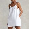 Vestido Ralph Lauren Terry con hombros descubiertos para mujer, color blanco Vestido Ralph Lauren Terry con hombros descubiertos para mujer, color blanco