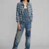 Vestido tipo peto vaquero reparado Ralph Lauren para mujer