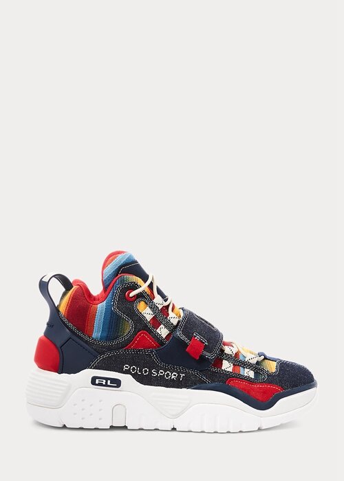 Zapatillas altas multicolor Ralph Lauren PS100 con estampado múltiple para hombre Zapatillas altas multicolor Ralph Lauren PS100 con estampado múltiple para hombre