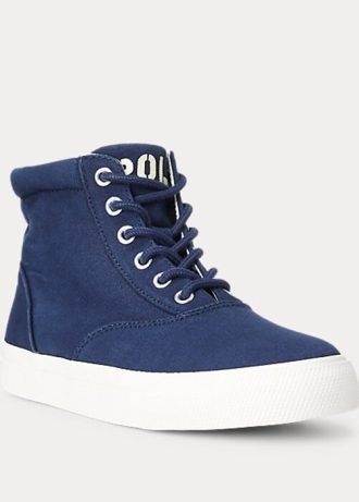 Zapatillas altas Ralph Lauren Bryn para mujer en color azul marino