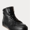 Zapatillas altas Ralph Lauren Jaemyn de piel de becerro negras para hombre Zapatillas altas Ralph Lauren Jaemyn de piel de becerro negras para hombre