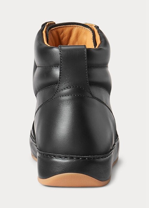 Zapatillas altas Ralph Lauren Jaemyn de piel de becerro negras para hombre Zapatillas altas Ralph Lauren Jaemyn de piel de becerro negras para hombre