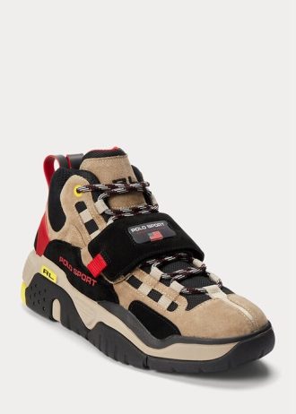 Zapatillas altas Ralph Lauren PS100 marrones para hombre