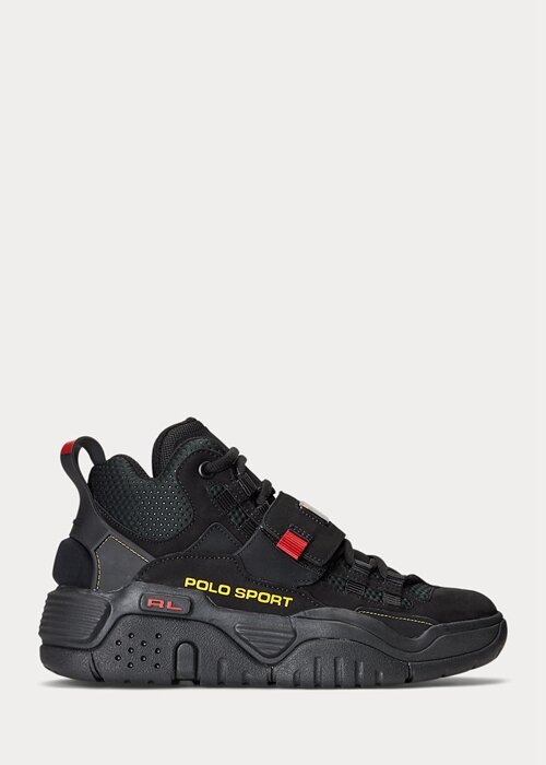 Zapatillas altas Ralph Lauren PS100 negras para hombre Zapatillas altas Ralph Lauren PS100 negras para hombre