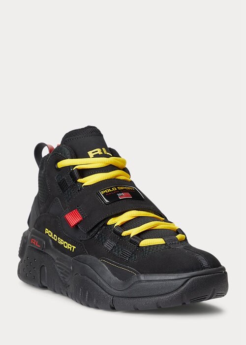 Zapatillas altas Ralph Lauren PS100 negras para hombre Zapatillas altas Ralph Lauren PS100 negras para hombre