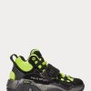 Zapatillas altas Ralph Lauren PS100 para hombre, color negro y amarillo Zapatillas altas Ralph Lauren PS100 para hombre, color negro y amarillo