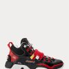 Zapatillas altas Ralph Lauren PS100 para hombre, color negro y rojo Zapatillas altas Ralph Lauren PS100 para hombre, color negro y rojo
