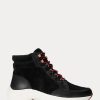 Zapatillas altas Ralph Lauren Rylee de ante y piel para mujer, color negro Zapatillas altas Ralph Lauren Rylee de ante y piel para mujer, color negro