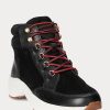Zapatillas altas Ralph Lauren Rylee de ante y piel para mujer, color negro Zapatillas altas Ralph Lauren Rylee de ante y piel para mujer, color negro