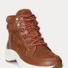 Zapatillas altas Ralph Lauren Rylee de ante y piel para mujer en color marrón Zapatillas altas Ralph Lauren Rylee de ante y piel para mujer en color marrón