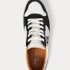 Zapatillas bajas con bloques de color Ralph Lauren Jinett para mujer, color negro y blanco