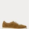 Zapatillas bajas de ante Ralph Lauren Court para hombre en color marrón Zapatillas bajas de ante Ralph Lauren Court para hombre en color marrón
