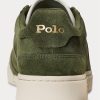 Zapatillas bajas Ralph Lauren Court de ante color oliva para hombre Zapatillas bajas Ralph Lauren Court de ante color oliva para hombre