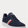 Zapatillas bajas Ralph Lauren Court de ante para hombre en color azul marino Zapatillas bajas Ralph Lauren Court de ante para hombre en color azul marino