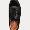 Zapatillas bajas Ralph Lauren Jinett de ante y piel para mujer, color negro Zapatillas bajas Ralph Lauren Jinett de ante y piel para mujer, color negro