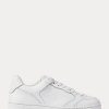 Zapatillas blancas de piel Ralph Lauren Court para mujer Zapatillas blancas de piel Ralph Lauren Court para mujer