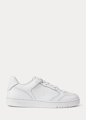 Zapatillas blancas de piel Ralph Lauren Court para mujer