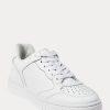 Zapatillas blancas de piel Ralph Lauren Court para mujer Zapatillas blancas de piel Ralph Lauren Court para mujer