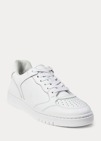 Zapatillas blancas de piel Ralph Lauren Court para mujer
