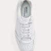 Zapatillas blancas de piel Ralph Lauren Court para mujer Zapatillas blancas de piel Ralph Lauren Court para mujer