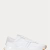 Zapatillas blancas Ralph Lauren Train 89 de piel y Oxford para mujer