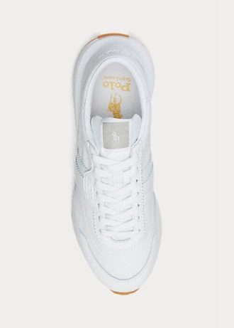 Zapatillas blancas Ralph Lauren Train 89 de piel y Oxford para mujer