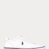 Zapatillas de cuero blancas Ralph Lauren Hanford para hombre Zapatillas de cuero blancas Ralph Lauren Hanford para hombre