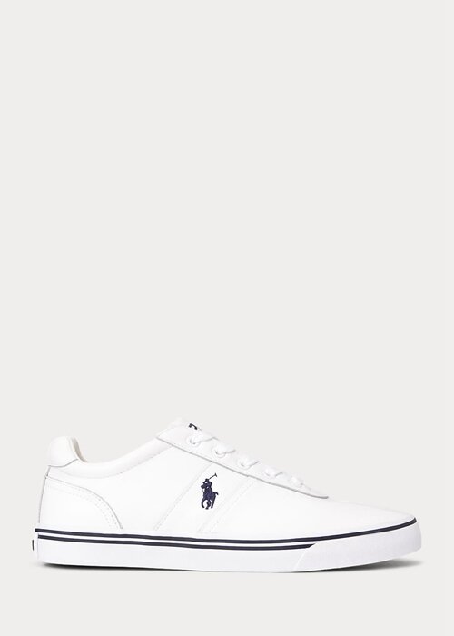 Zapatillas de cuero blancas Ralph Lauren Hanford para hombre Zapatillas de cuero blancas Ralph Lauren Hanford para hombre