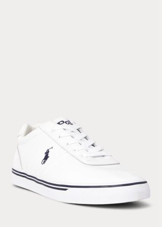 Zapatillas de cuero blancas Ralph Lauren Hanford para hombre