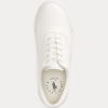 Zapatillas de cuero Ralph Lauren Bryn blancas para mujer