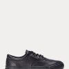 Zapatillas de cuero Ralph Lauren Bryn negras para mujer Zapatillas de cuero Ralph Lauren Bryn negras para mujer