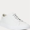 Zapatillas de cuero Ralph Lauren Jermain blancas para hombre Zapatillas de cuero Ralph Lauren Jermain blancas para hombre