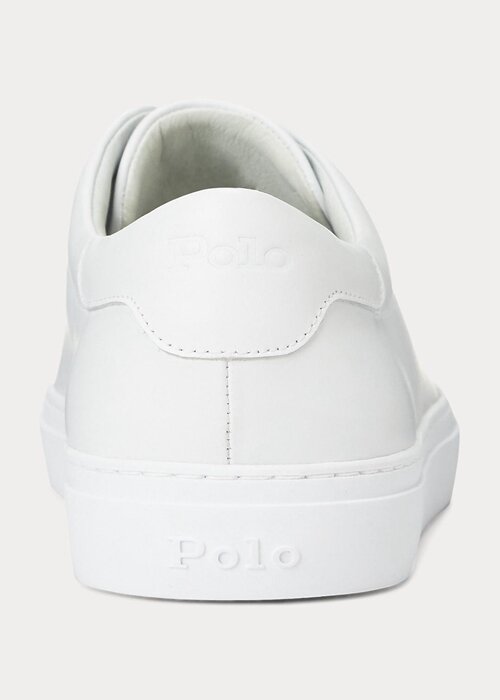 Zapatillas de cuero Ralph Lauren Jermain blancas para hombre Zapatillas de cuero Ralph Lauren Jermain blancas para hombre