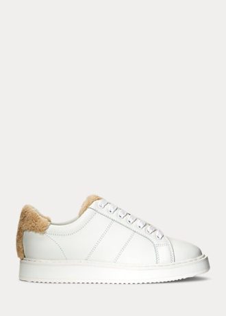 Zapatillas de deporte blancas de cuero Ralph Lauren Angeline IV Action para mujer