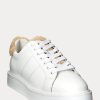 Zapatillas de deporte blancas de cuero Ralph Lauren Angeline IV Action para mujer Zapatillas de deporte blancas de cuero Ralph Lauren Angeline IV Action para mujer