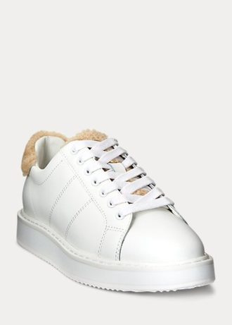 Zapatillas de deporte blancas de cuero Ralph Lauren Angeline IV Action para mujer
