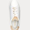 Zapatillas de deporte blancas de cuero Ralph Lauren Angeline IV Action para mujer Zapatillas de deporte blancas de cuero Ralph Lauren Angeline IV Action para mujer
