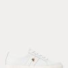 Zapatillas de deporte blancas de cuero Ralph Lauren Janson II Action para mujer Zapatillas de deporte blancas de cuero Ralph Lauren Janson II Action para mujer