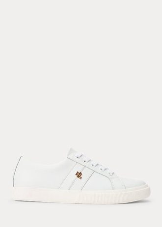 Zapatillas de deporte blancas de cuero Ralph Lauren Janson II Action para mujer