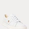 Zapatillas de deporte blancas de cuero Ralph Lauren Janson II Action para mujer Zapatillas de deporte blancas de cuero Ralph Lauren Janson II Action para mujer