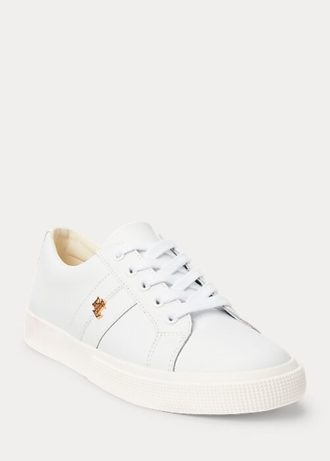 Zapatillas de deporte blancas de cuero Ralph Lauren Janson II Action para mujer