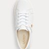 Zapatillas de deporte blancas de cuero Ralph Lauren Janson II Action para mujer Zapatillas de deporte blancas de cuero Ralph Lauren Janson II Action para mujer
