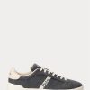 Zapatillas de franela Ralph Lauren Heritage Court II grises para hombre