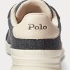 Zapatillas de franela Ralph Lauren Heritage Court II grises para hombre