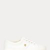 Zapatillas de lona blancas Ralph Lauren Janson II para mujer Zapatillas de lona blancas Ralph Lauren Janson II para mujer