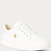 Zapatillas de lona blancas Ralph Lauren Janson II para mujer Zapatillas de lona blancas Ralph Lauren Janson II para mujer