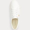 Zapatillas de lona blancas Ralph Lauren Janson II para mujer Zapatillas de lona blancas Ralph Lauren Janson II para mujer