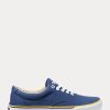 Zapatillas de lona de algodón con logotipo de Ralph Lauren para mujer en azul marino Zapatillas de lona de algodón con logotipo de Ralph Lauren para mujer en azul marino