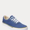 Zapatillas de lona de algodón con logotipo de Ralph Lauren para mujer en azul marino Zapatillas de lona de algodón con logotipo de Ralph Lauren para mujer en azul marino