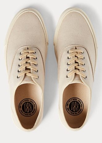 Zapatillas de lona Ralph Lauren grises para mujer